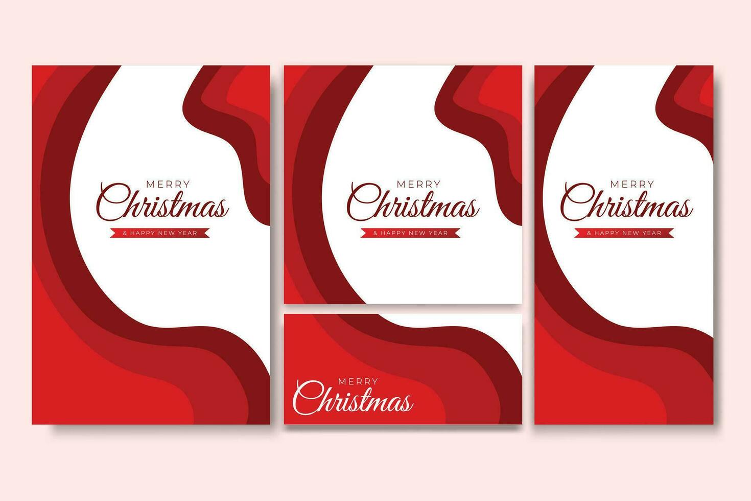 vrolijk Kerstmis folder en sociaal media bundel reeks abstract achtergrond 10 vector