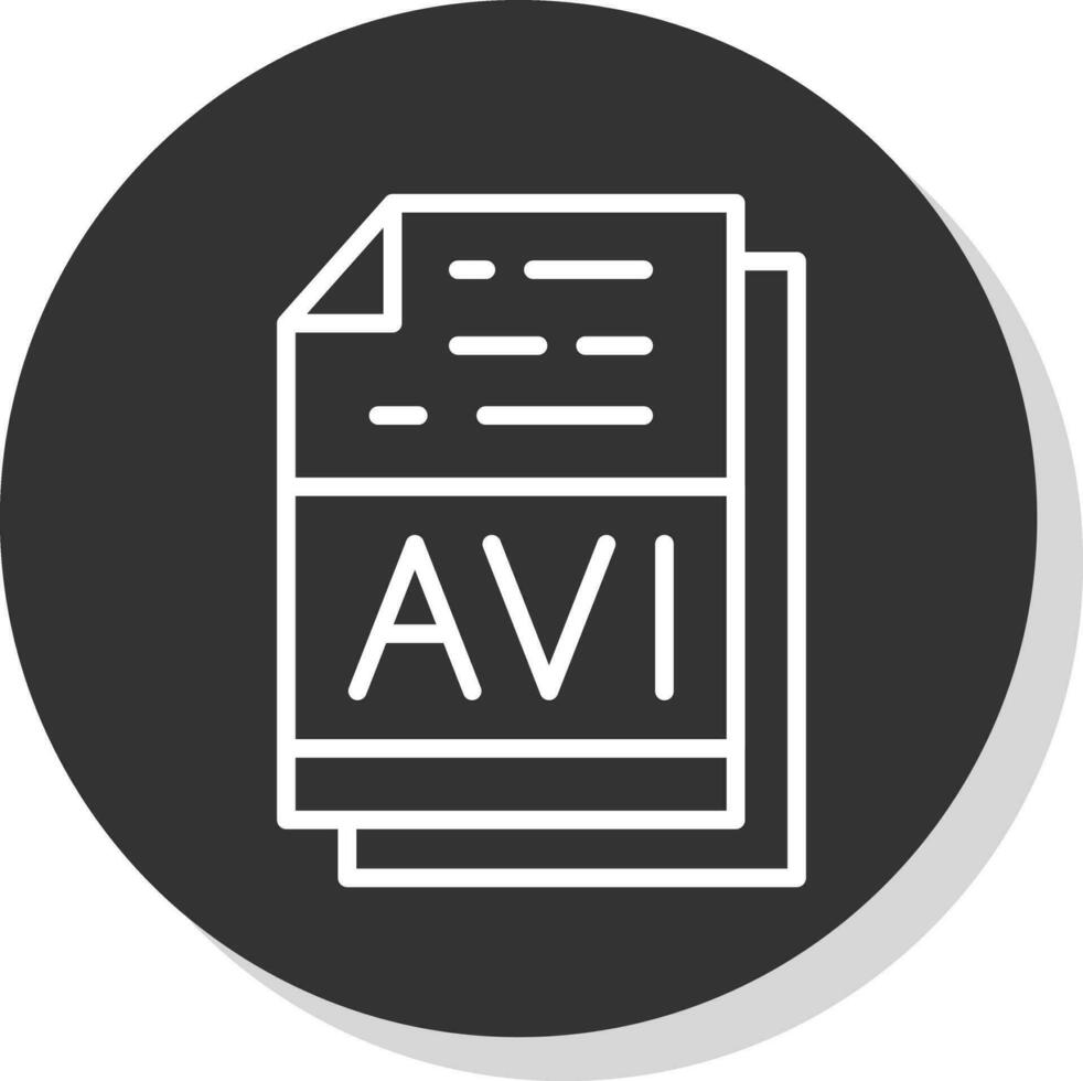 avi het dossier formaat vector icoon ontwerp