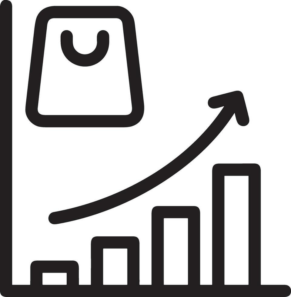 groei bedrijf icoon symbool vector afbeelding. illustratie van de vooruitgang schets infographic strategie ontwikkeling ontwerp beeld