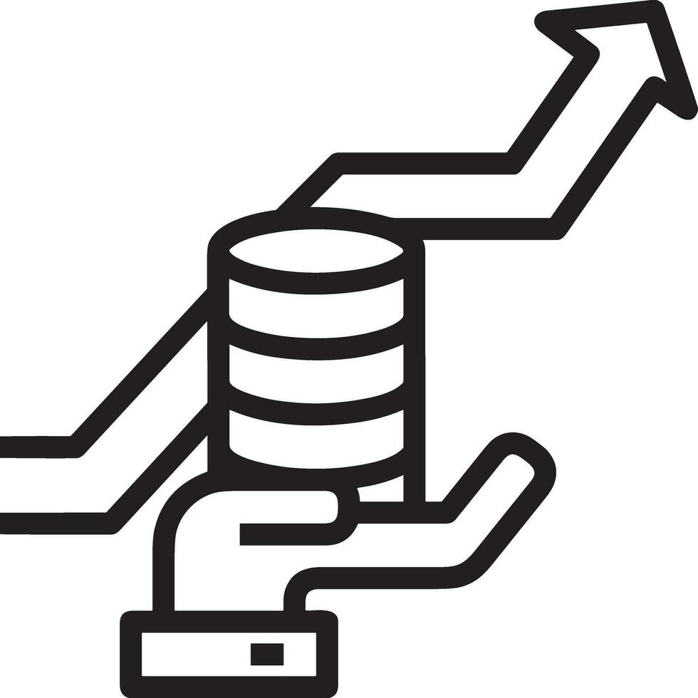 groei bedrijf icoon symbool vector afbeelding. illustratie van de vooruitgang schets infographic strategie ontwikkeling ontwerp beeld