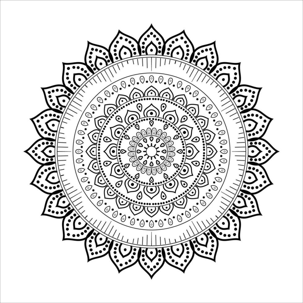 bloem mandala ontwerp, wit achtergrond. etnisch decoratief elementen met vrij vector 2