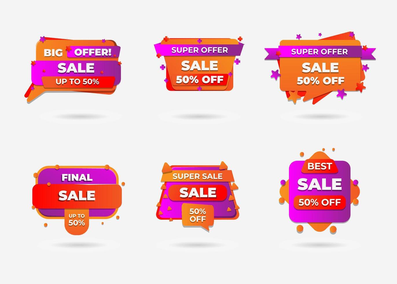 verkoopbanners en prijskaartjes, verkoopkaart en kortingssticker. beste aanbieding vectorsjablonen op een transparante achtergrond vector