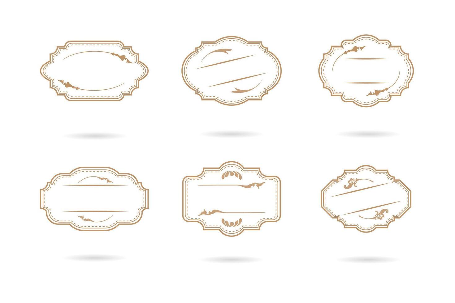 set van lege retro vintage badges en labels op een witte achtergrond vectorillustratie vector