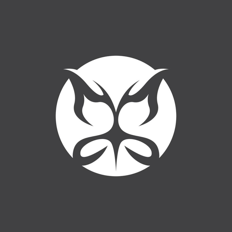 zwart silhouet vlinder icoon en symbool sjabloon vector