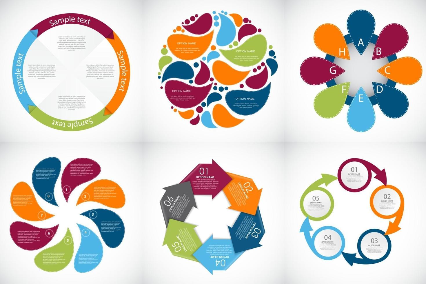 verzameling infographic sjablonen voor zakelijke vectorillustratie vector