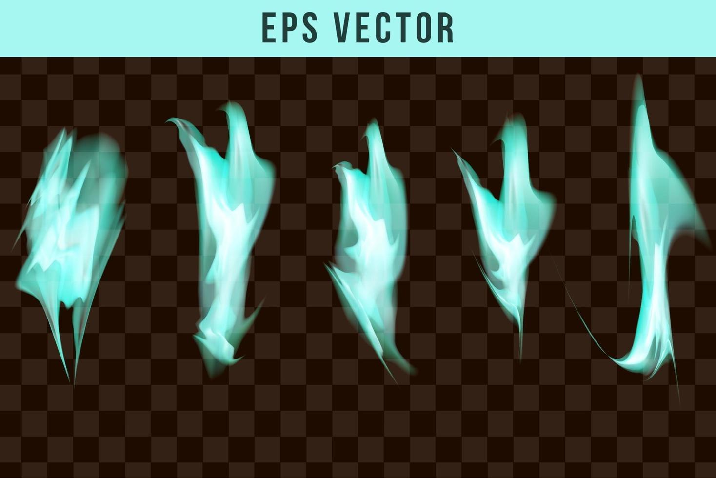 groen vuur en rook effect eps vector vlam afvuren effect pyro