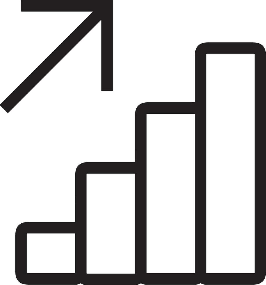 groei bedrijf icoon symbool vector afbeelding. illustratie van de vooruitgang schets infographic strategie ontwikkeling ontwerp beeld