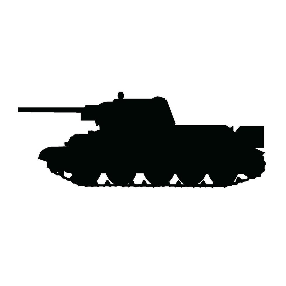 Russisch oorlog wereld 2 tank silhouet vector