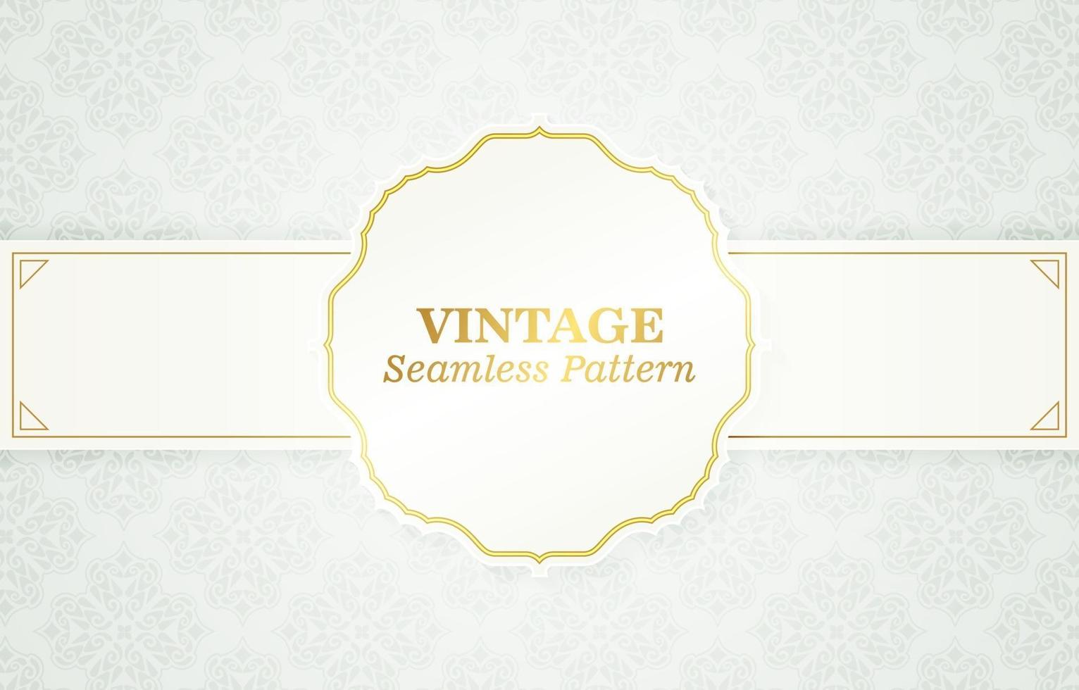 vintage met ornament patroon achtergrond vector