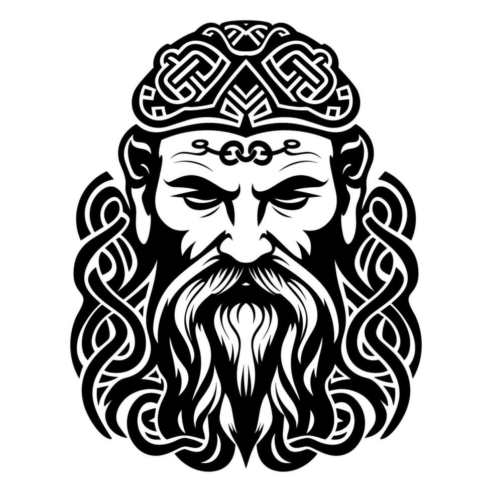 viking Mens in keltisch knoop stijl vector