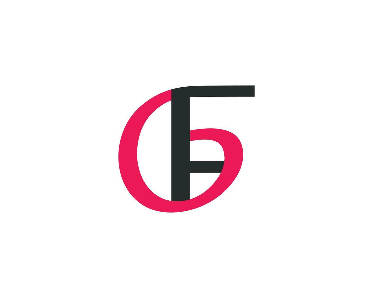 creatief eerste brief vriendin logo ontwerp vector