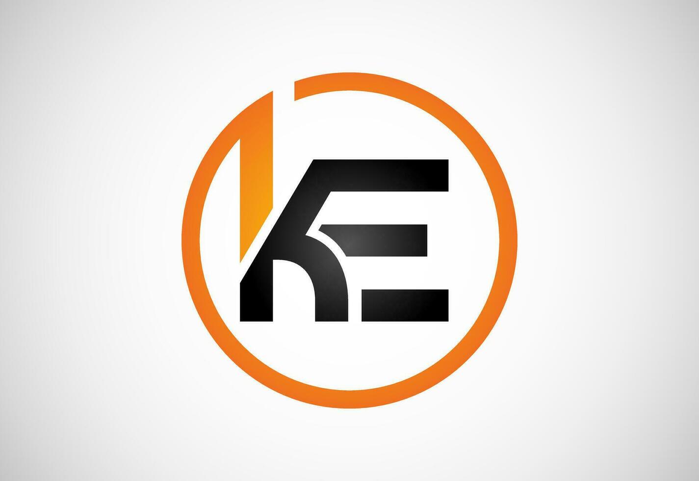eerste brief k e logo ontwerp vector sjabloon. ke brief logo ontwerp