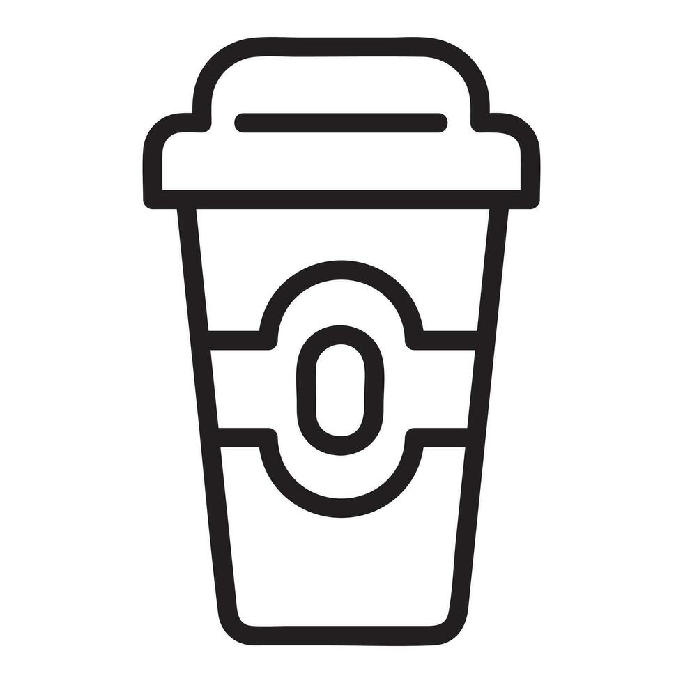 koffie kop vector icoon, lineal stijl, van accounting pictogrammen verzameling, geïsoleerd Aan wit achtergrond.
