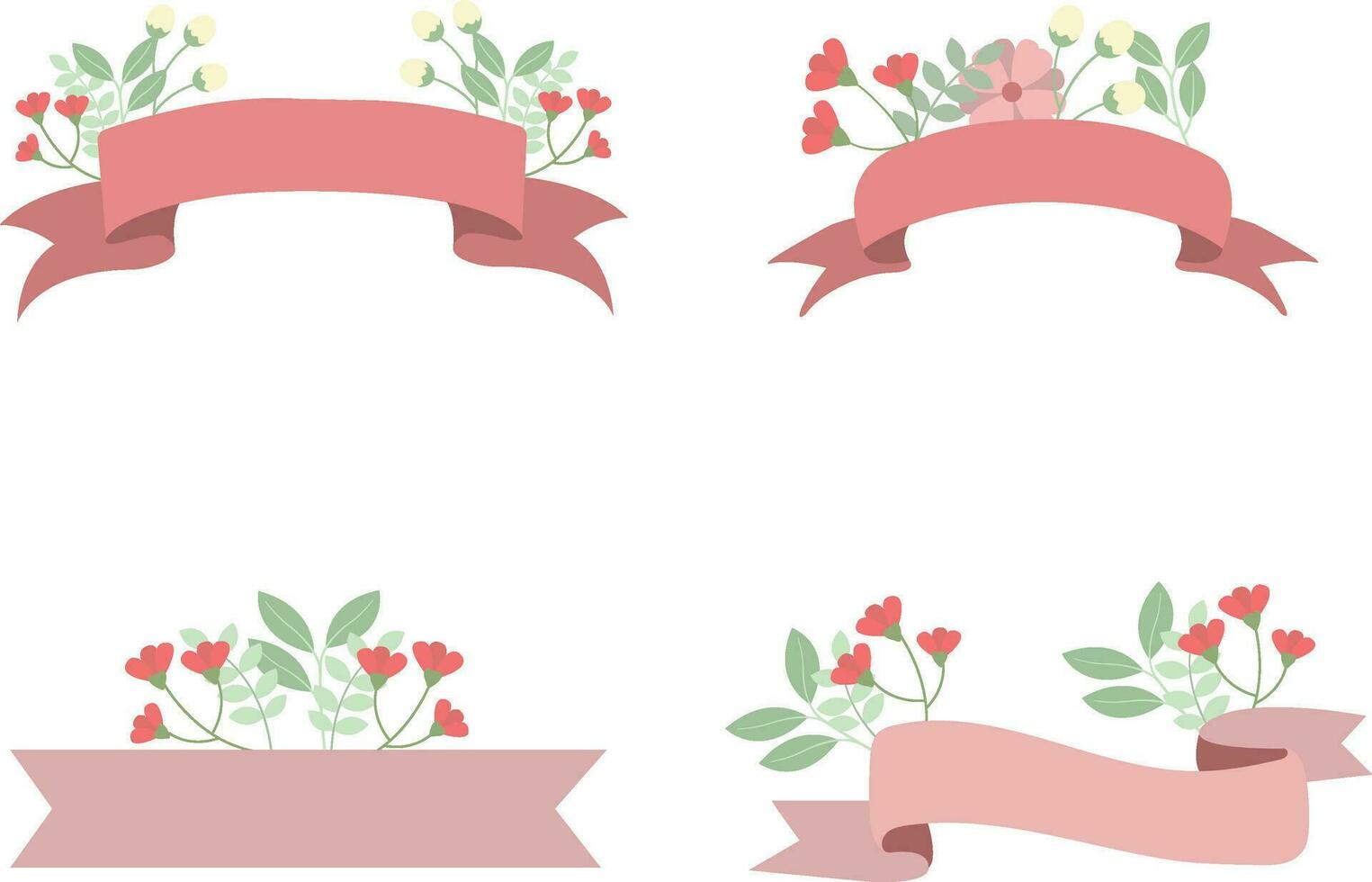 bloemen lint decoratie. gemakkelijk ontwerp. vector illustratie