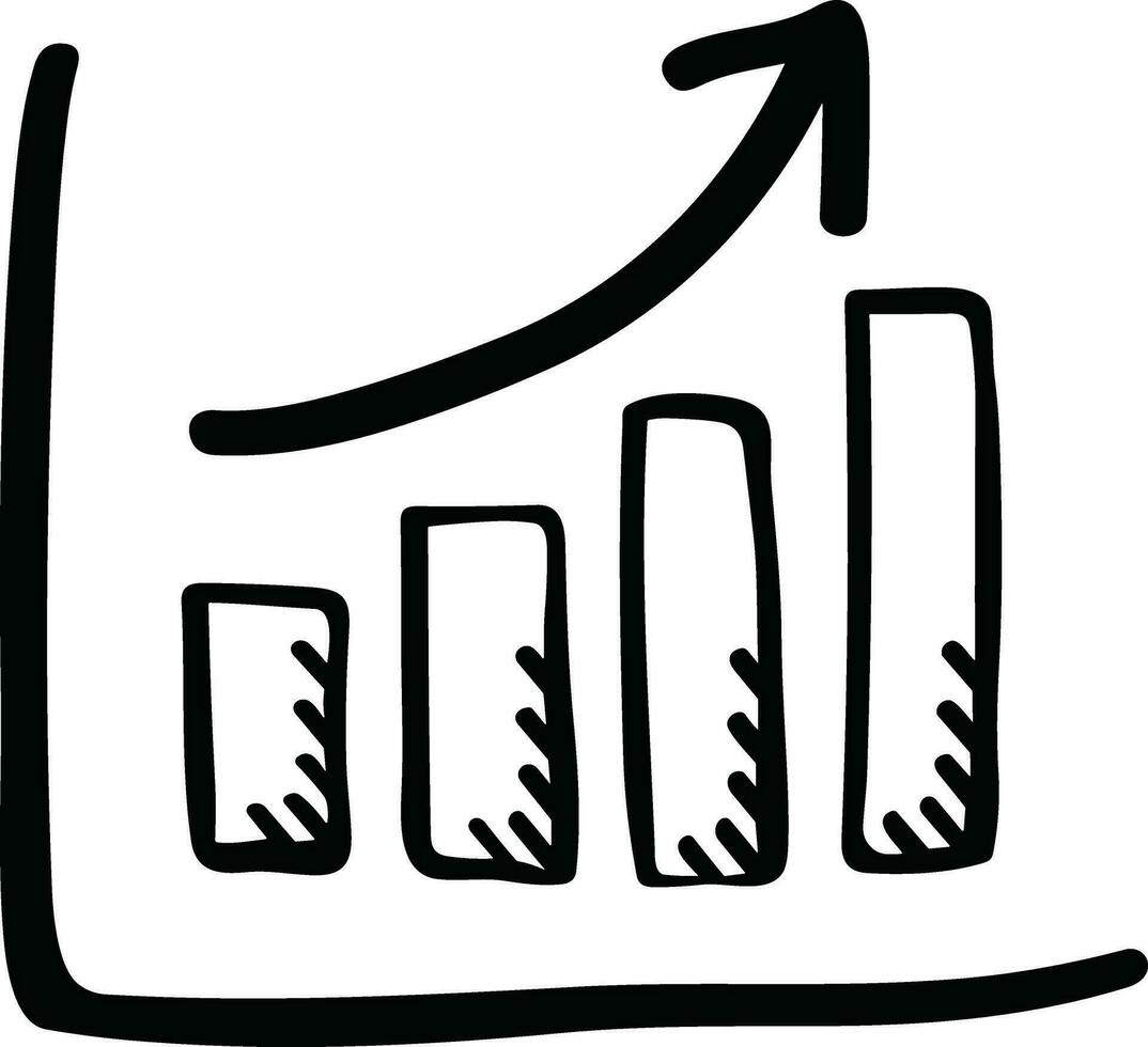 groei bedrijf icoon symbool vector afbeelding. illustratie van de vooruitgang schets infographic strategie ontwikkeling ontwerp beeld