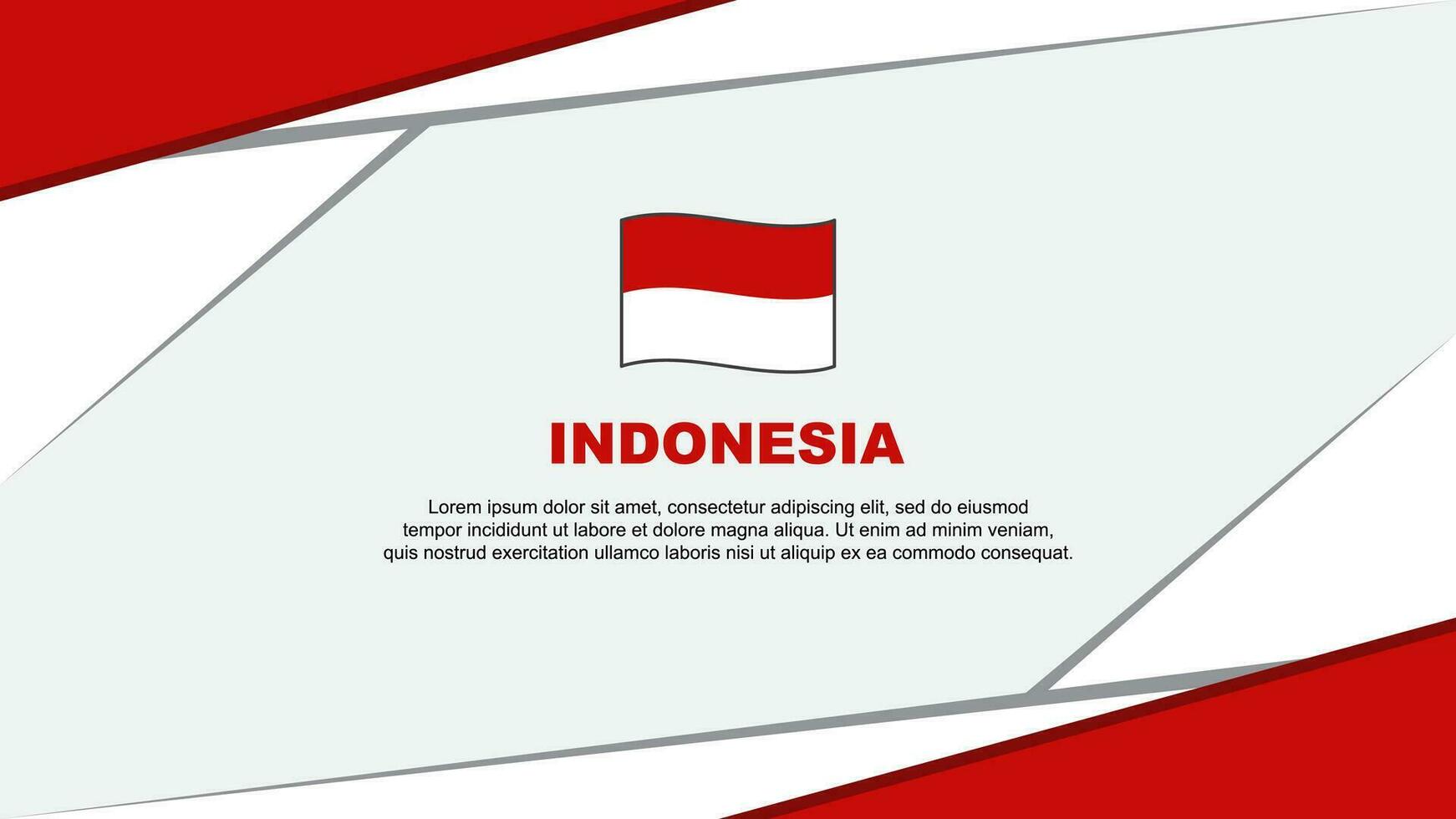 Indonesië vlag abstract achtergrond ontwerp sjabloon. Indonesië onafhankelijkheid dag banier tekenfilm vector illustratie. Indonesië ontwerp