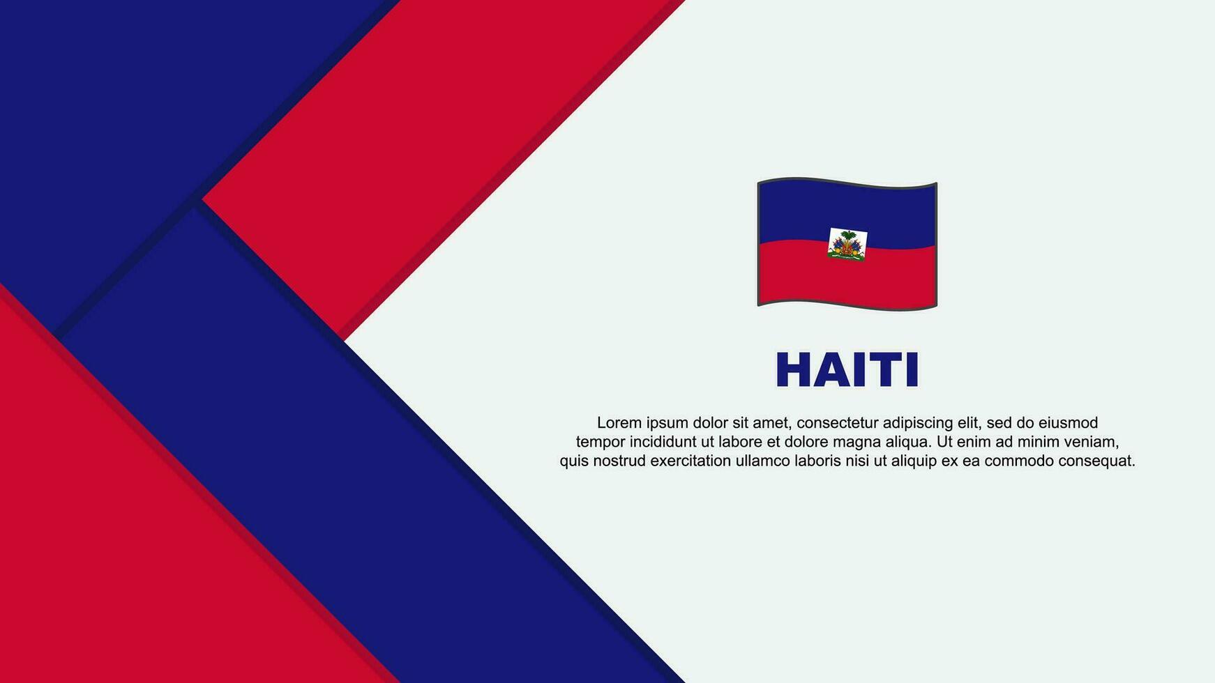 Haïti vlag abstract achtergrond ontwerp sjabloon. Haïti onafhankelijkheid dag banier tekenfilm vector illustratie. Haïti