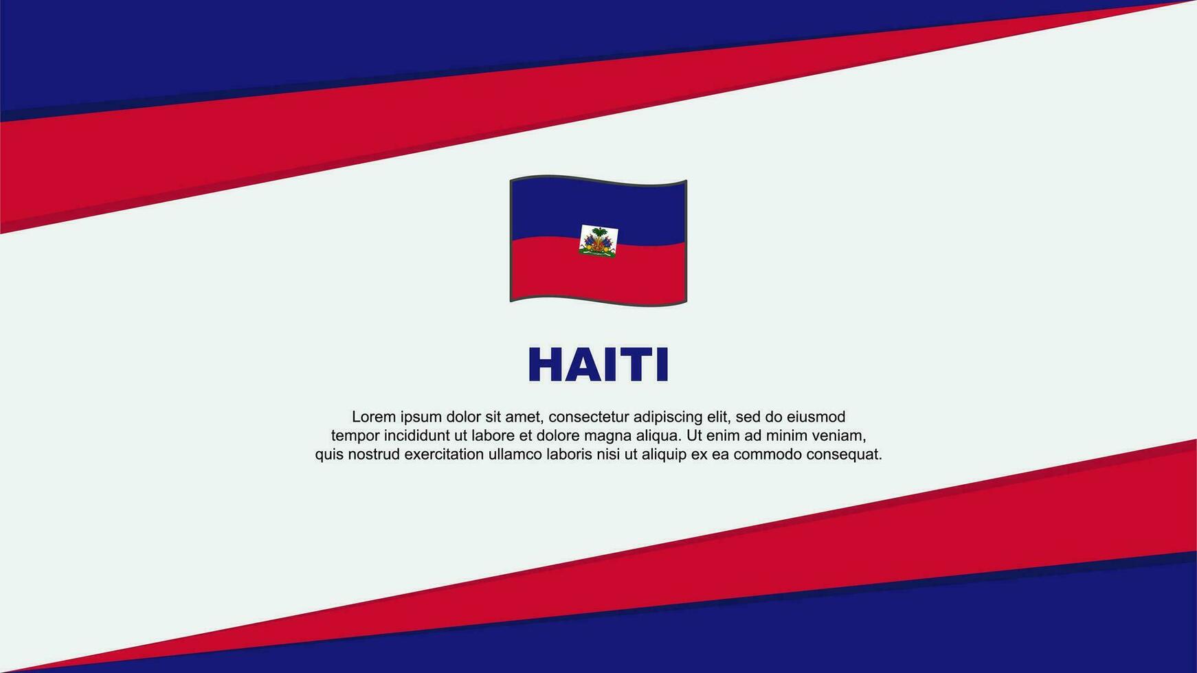 Haïti vlag abstract achtergrond ontwerp sjabloon. Haïti onafhankelijkheid dag banier tekenfilm vector illustratie. Haïti vlag