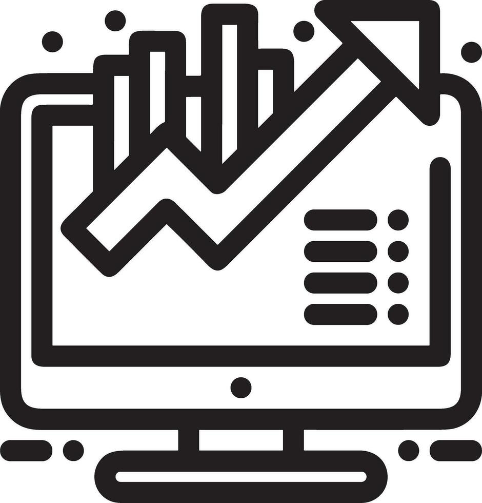 groei bedrijf icoon symbool vector afbeelding. illustratie van de vooruitgang schets infographic strategie ontwikkeling ontwerp beeld