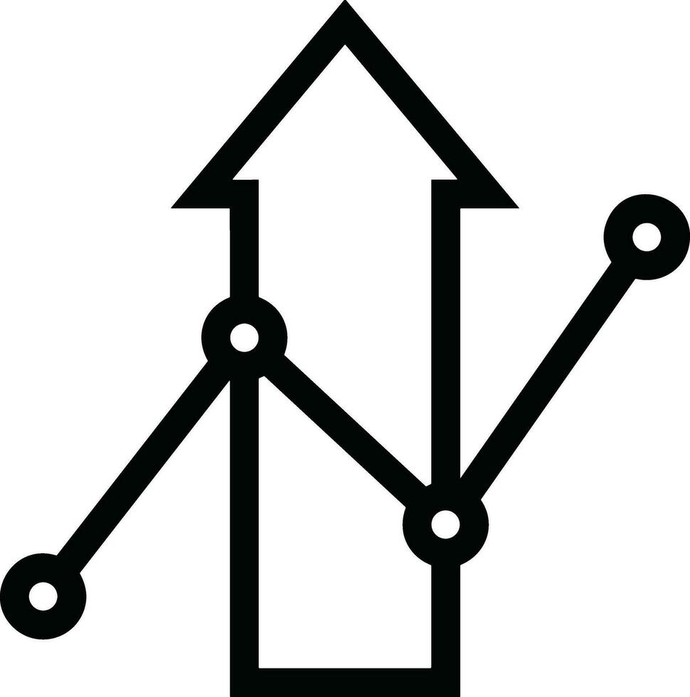 groei bedrijf icoon symbool vector afbeelding. illustratie van de vooruitgang schets infographic strategie ontwikkeling ontwerp beeld