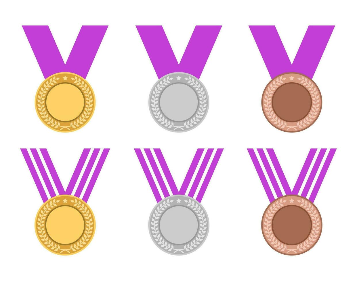 winnaar medaille element reeks illustratie . zege medaille element . kampioen sjabloon vector