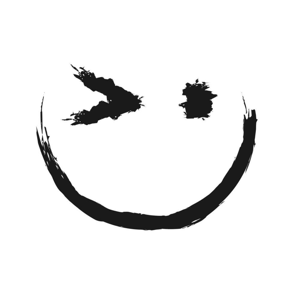 glimlach verf borstel grunge vector icoon