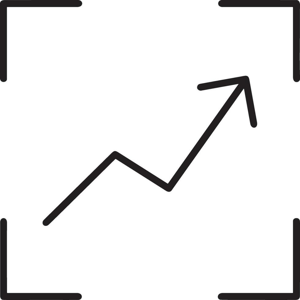 groei bedrijf icoon symbool vector afbeelding. illustratie van de vooruitgang schets infographic strategie ontwikkeling ontwerp beeld