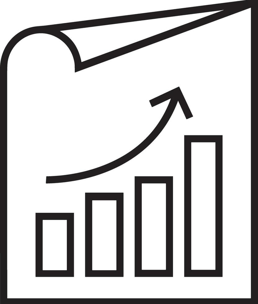 groei bedrijf icoon symbool vector afbeelding. illustratie van de vooruitgang schets infographic strategie ontwikkeling ontwerp beeld