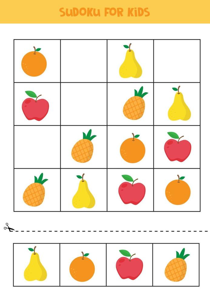 Sudoku voor kinderen vector