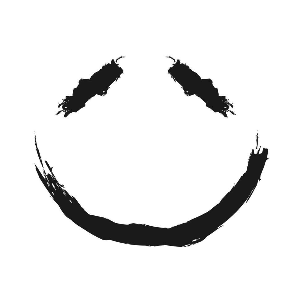 glimlach verf borstel grunge vector icoon