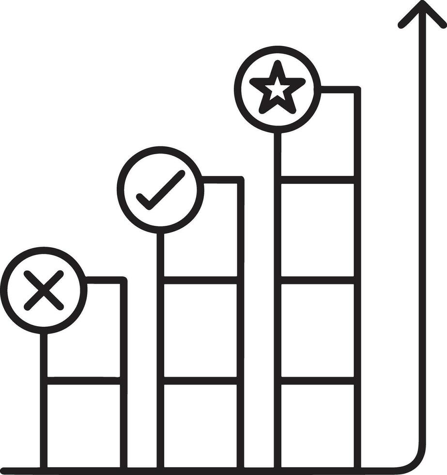 groei bedrijf icoon symbool vector afbeelding. illustratie van de vooruitgang schets infographic strategie ontwikkeling ontwerp beeld