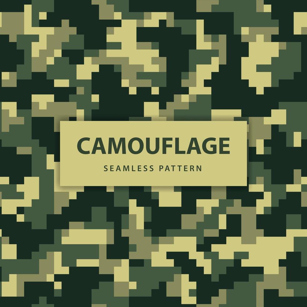 leger en leger pixel camouflage naadloos patroon vector