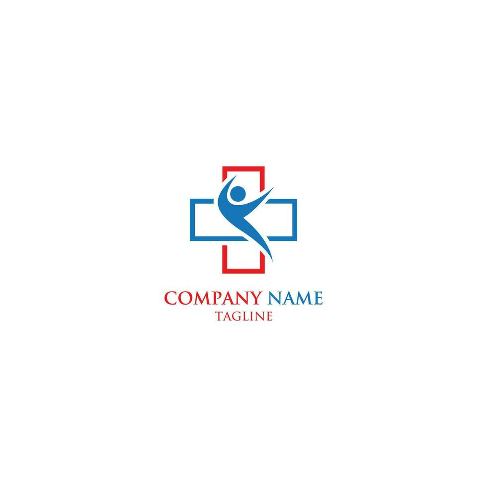 Gezondheid zorg logo en medisch symbool logo vector