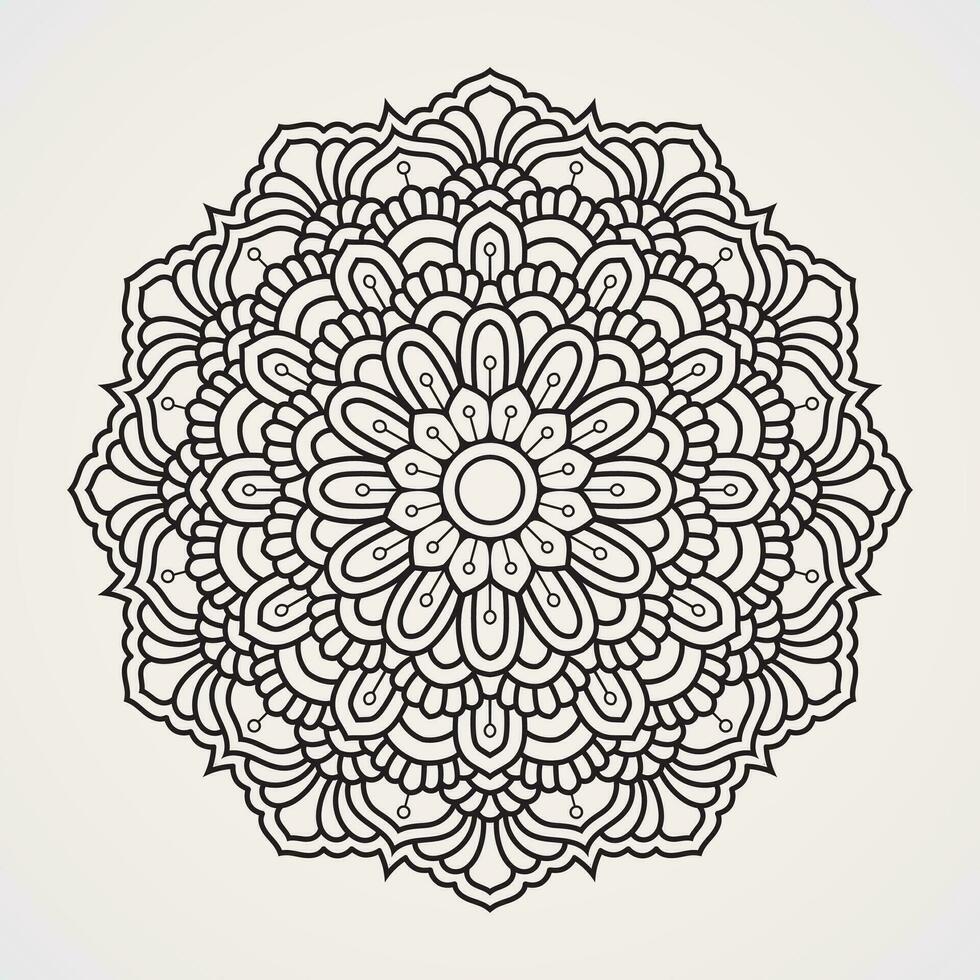 bloem mandala met traditioneel sier- patroon concept. geschikt voor henna, tatoeages, foto's, kleur boeken. Islam, hindoe, boeddha, Indië, Pakistan, Chinese, Arabisch vector