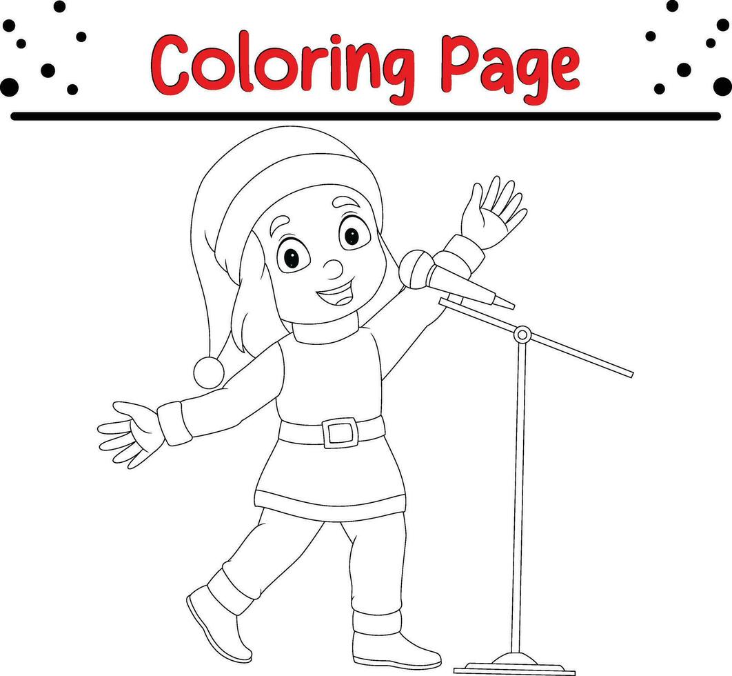 gelukkig Kerstmis kleur bladzijde voor kinderen. vector