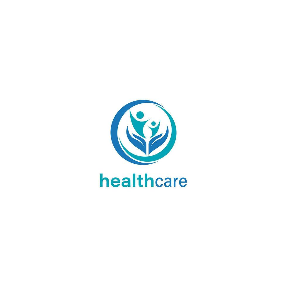 Gezondheid zorg medisch logo ontwerp vector