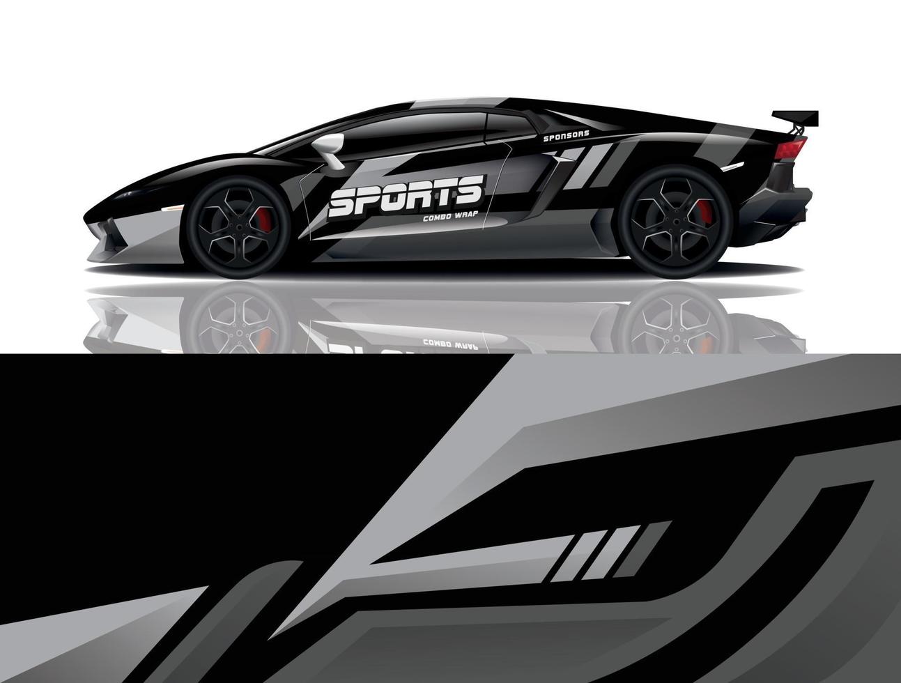 sport auto sticker wrap ontwerp vector