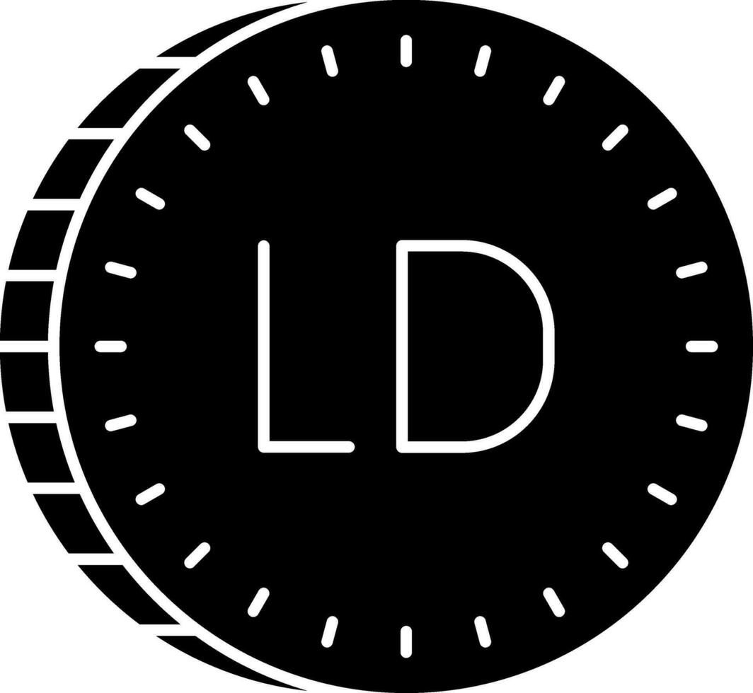 Libisch dinar vector icoon ontwerp