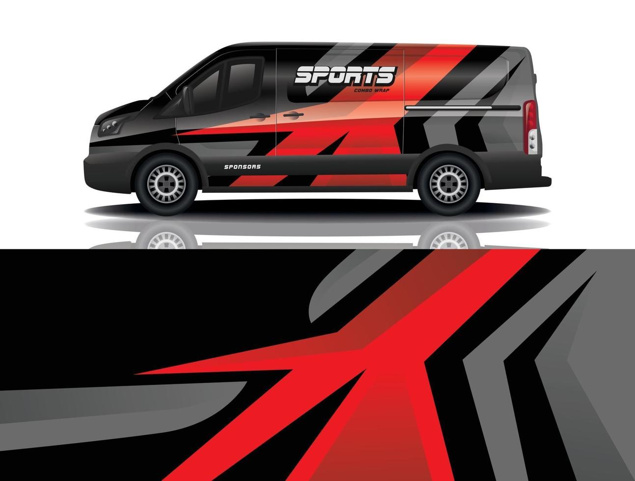 sport auto sticker wrap ontwerp vector