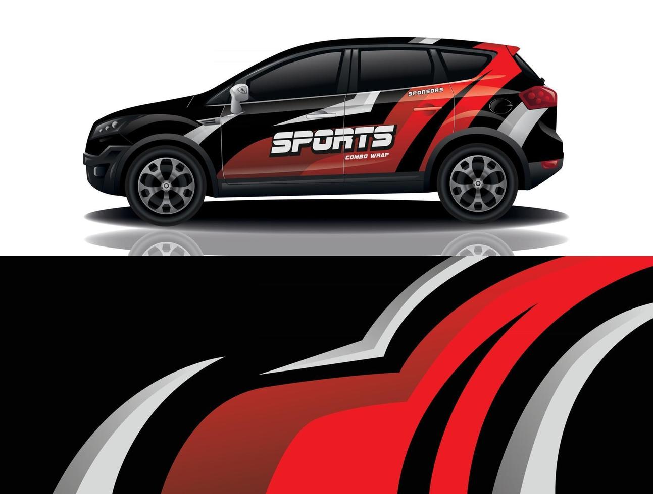 sport auto sticker wrap ontwerp vector