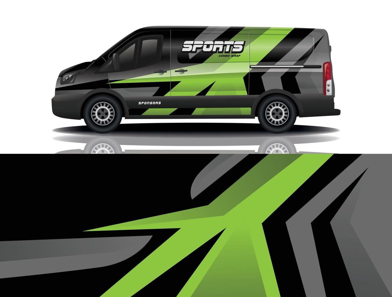 sport auto sticker wrap ontwerp vector