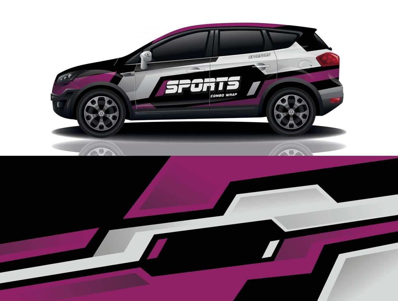 sport auto sticker wrap ontwerp vector