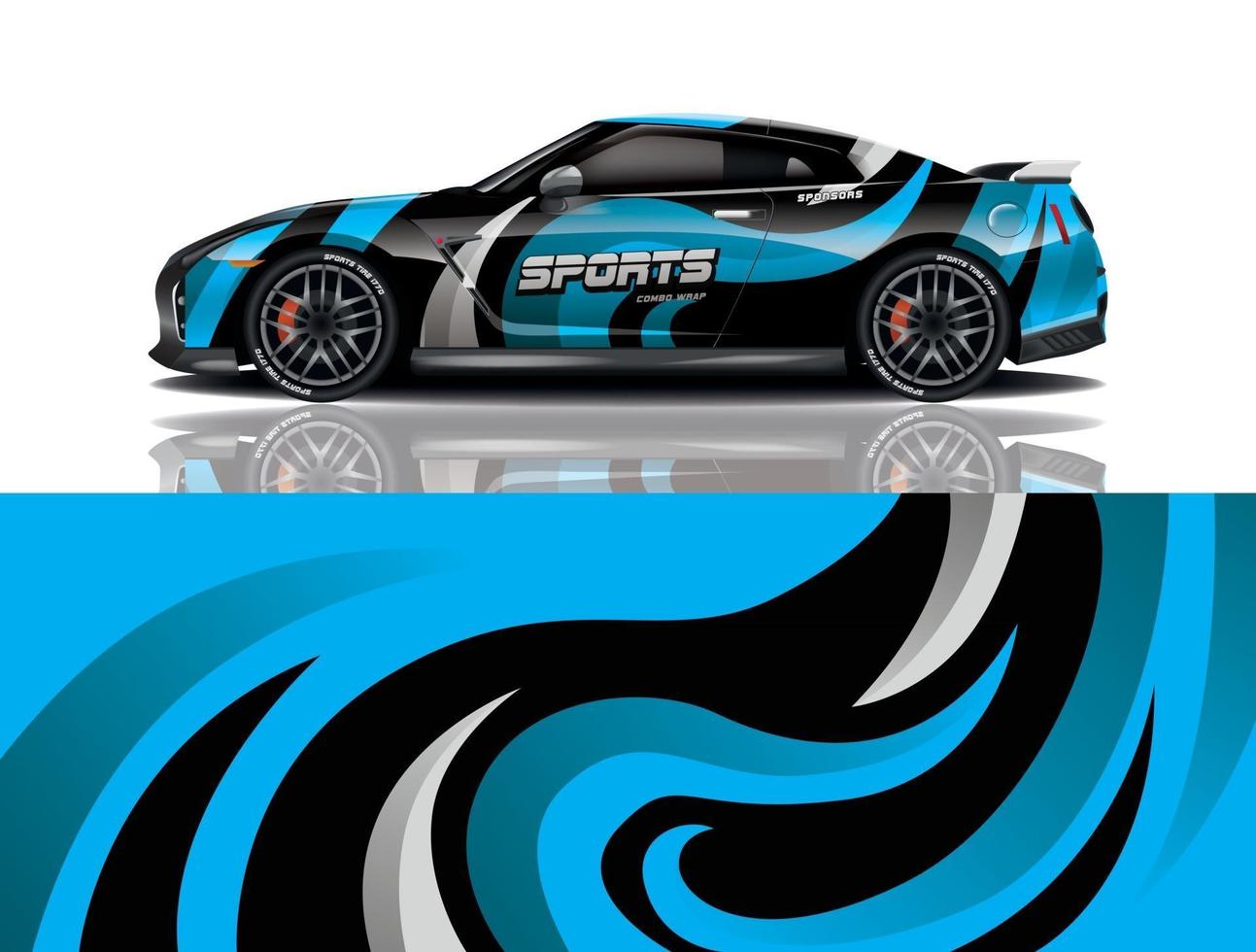 sport auto sticker wrap ontwerp vector