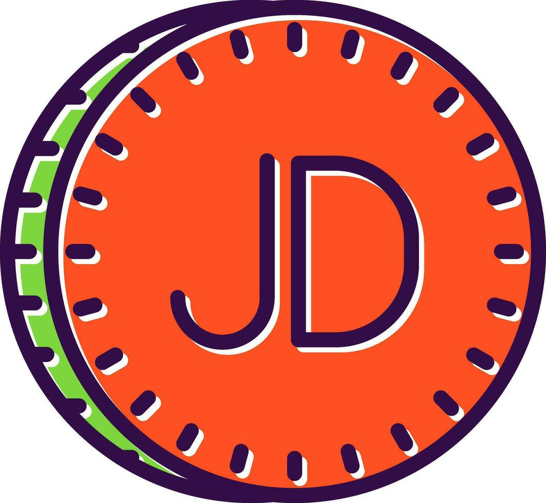 Jordaans dinar vector icoon ontwerp