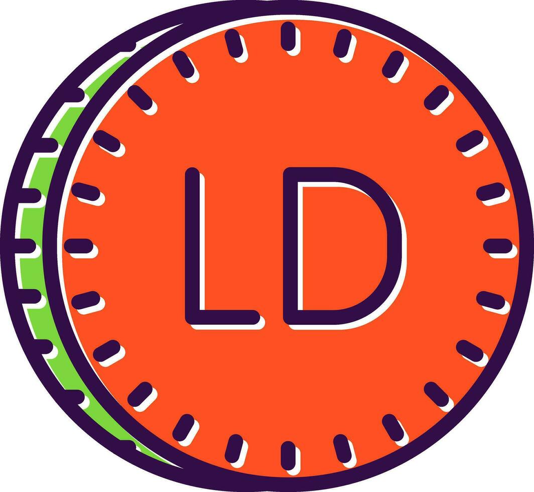 Libisch dinar vector icoon ontwerp