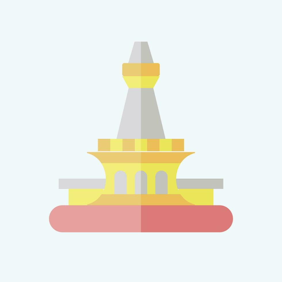 icoon Jakarta. verwant naar hoofdstad symbool. vlak stijl. gemakkelijk ontwerp bewerkbaar. gemakkelijk illustratie vector