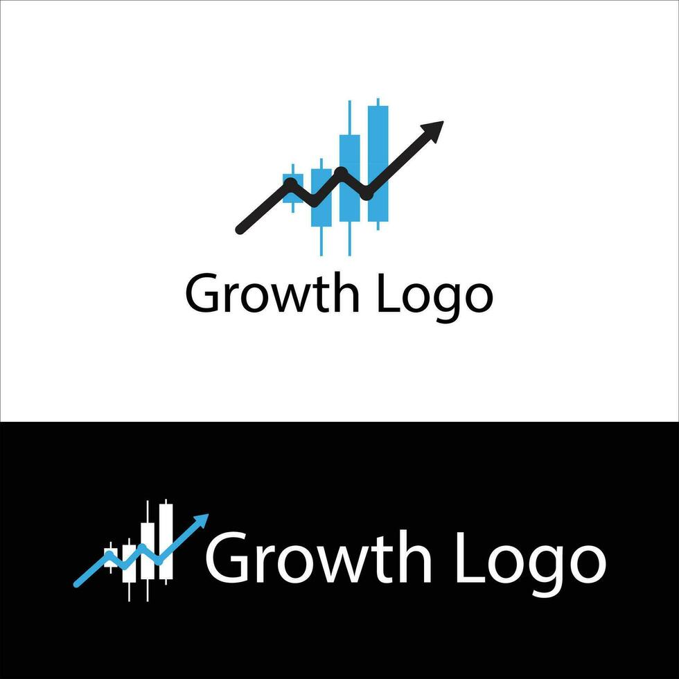groei logo, kandelaar, en pijl symbool concept illustreren vooruitgang en succes in ondernemingen vector