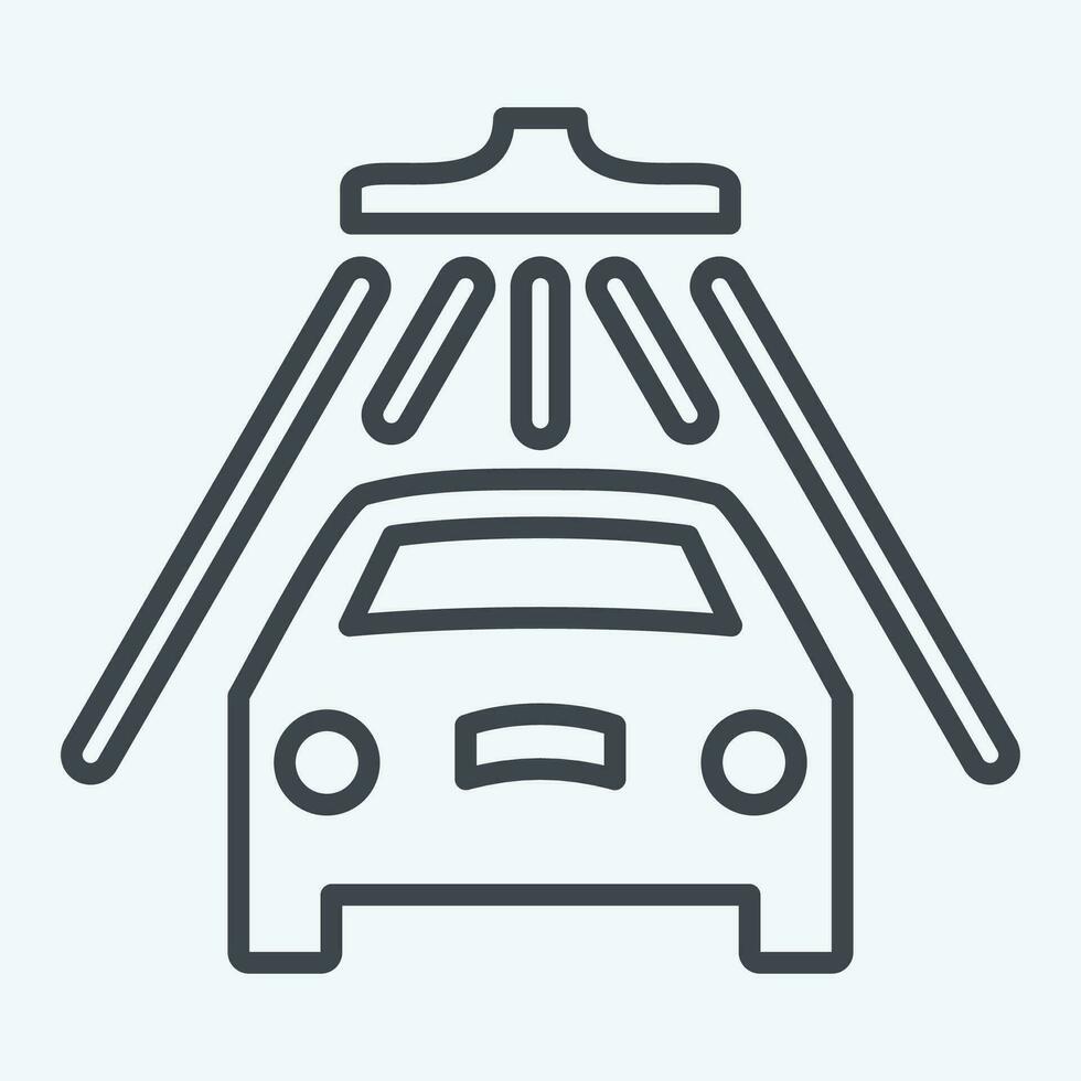 icoon wassen. verwant naar auto , automobiel symbool. lijn stijl. gemakkelijk ontwerp bewerkbaar. gemakkelijk illustratie vector