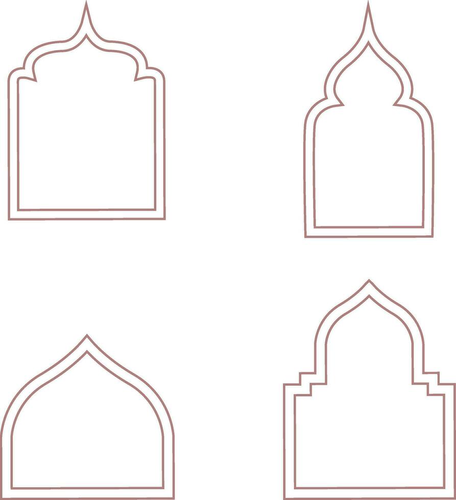 Ramadan boog met gemakkelijk ontwerp. esthetisch kader. geïsoleerd vector