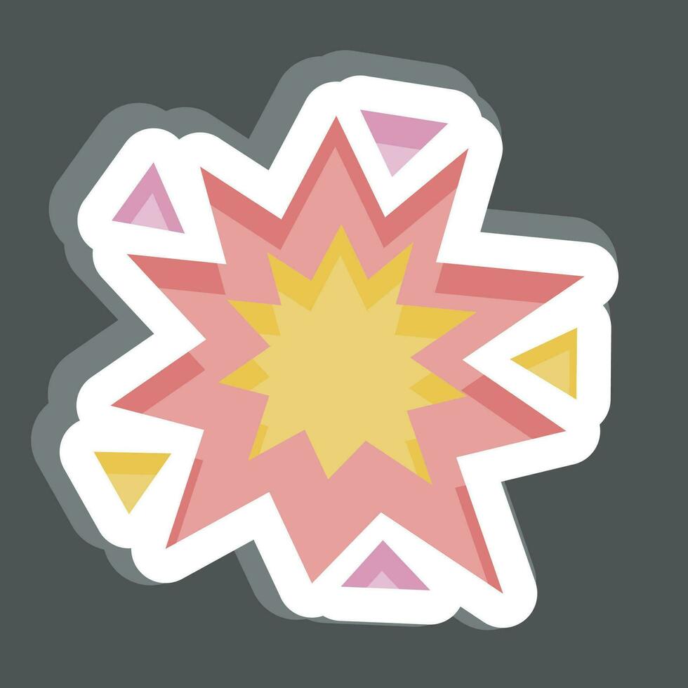 sticker explosie. verwant naar mijnbouw symbool. gemakkelijk ontwerp bewerkbaar. gemakkelijk illustratie vector